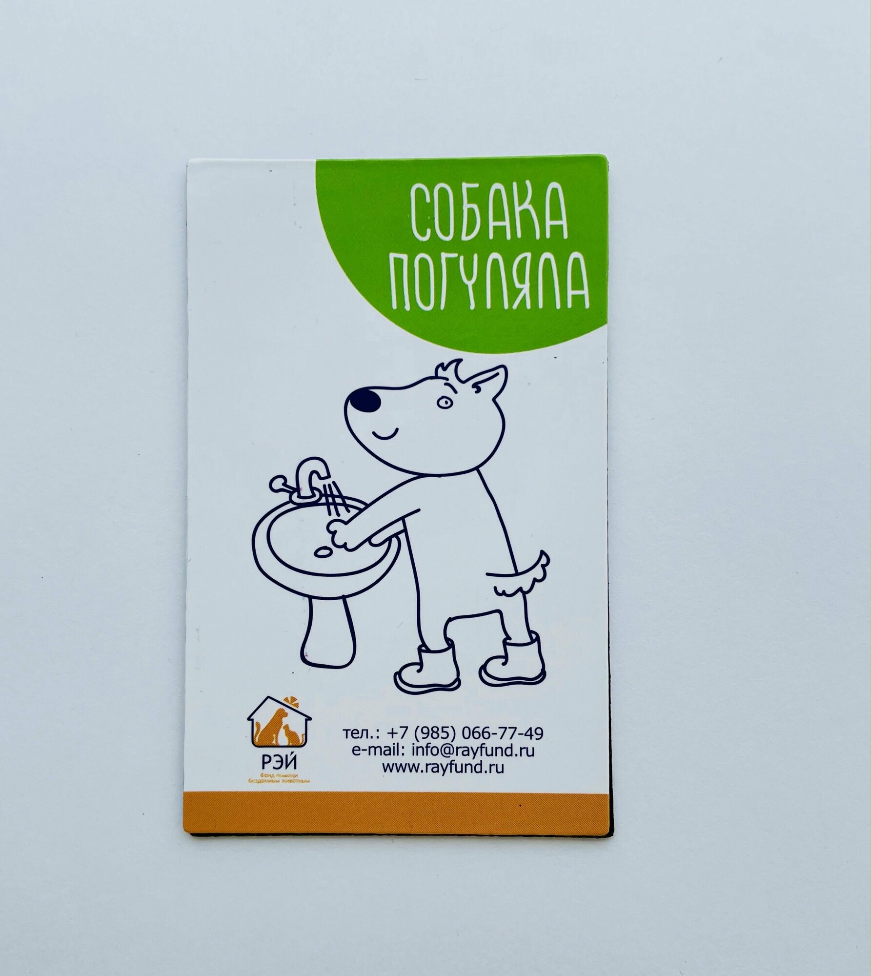 Магнит двусторонний "Собака погуляла/погуляй с собакой" - фонд РЭЙ — фото 1