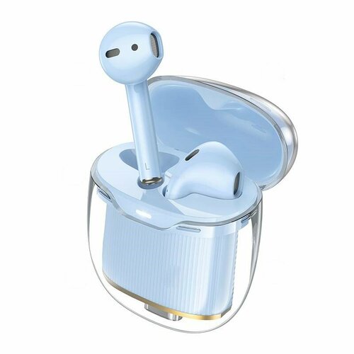 Наушники беспроводные Hoco EW52 Beautiful голубые 1299₽