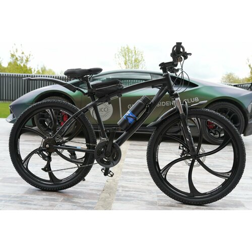 Велосипед Richiesto 26 колёса Рама 19 дюймов модель 2024 Взрослый Подростковый Спортивный На литых дисках черный 2770000₽