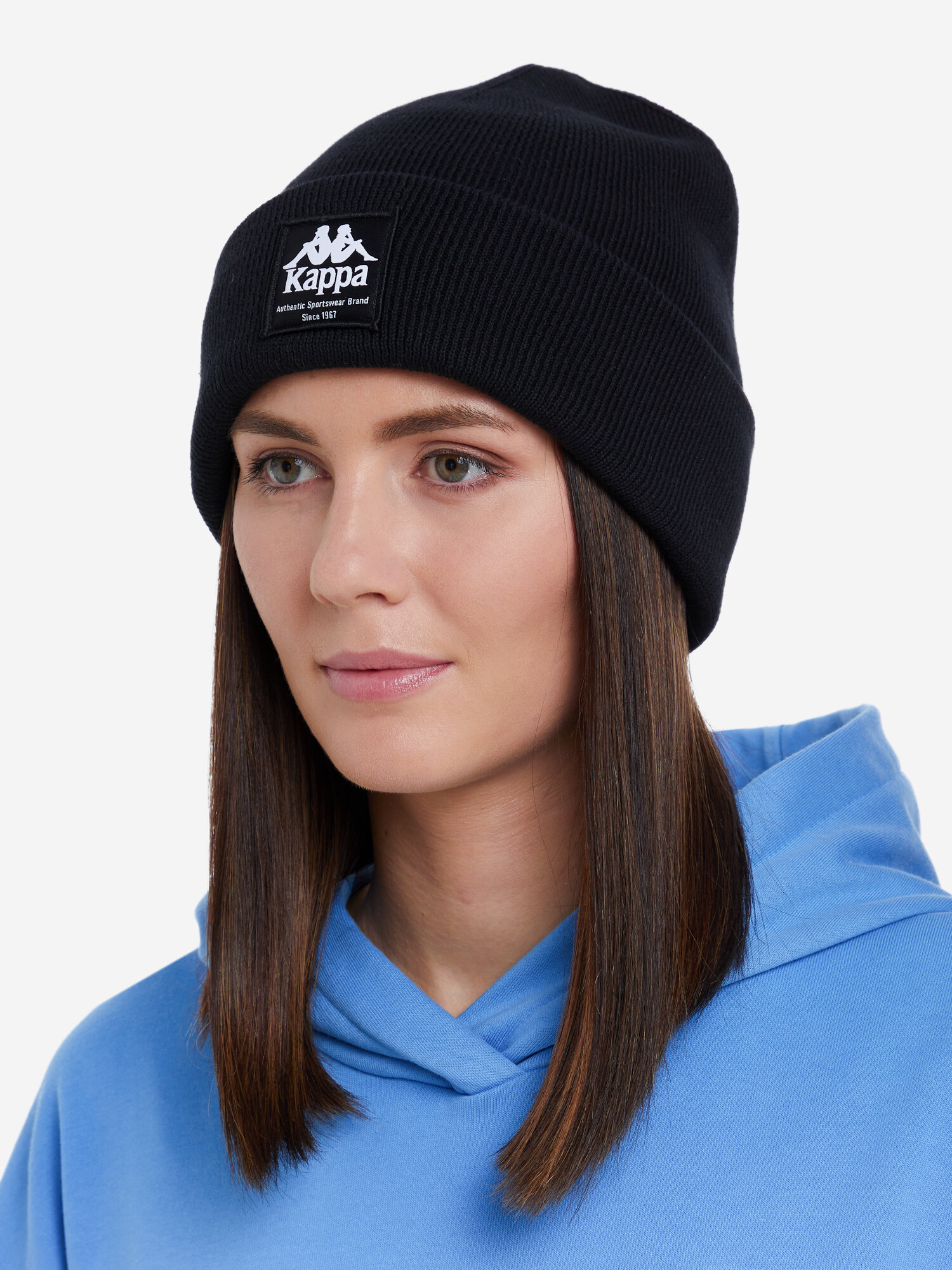 Шапка Kappa для мужчин и женщин, размер one size, черный — фото 1