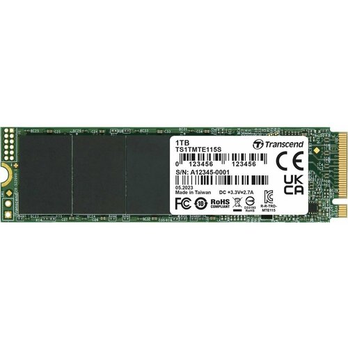 SSD накопитель Transcend 115S TS1TMTE115S 1ТБ M2 2280 PCIe 30 x4 NVMe M2 1255700₽