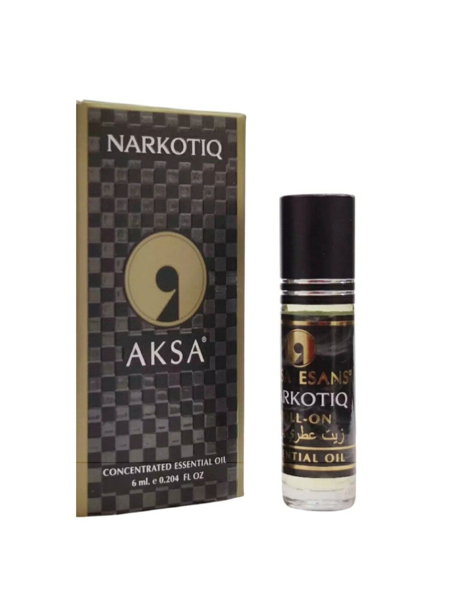 Масло парфюмерное AKSA Esans Narcotiq 42г, роликовый флакон, 6мл
