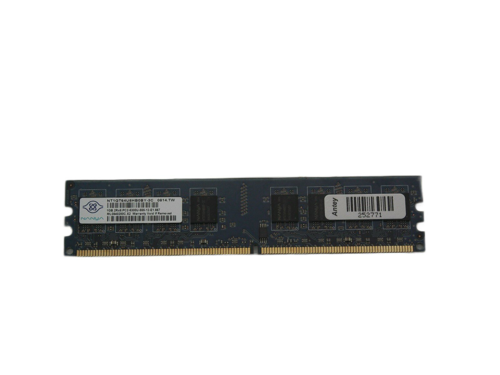 Модуль памяти DIMM DDR2 1Gb PC-5300 Nanya NT1GT64U8HB0BY-3C