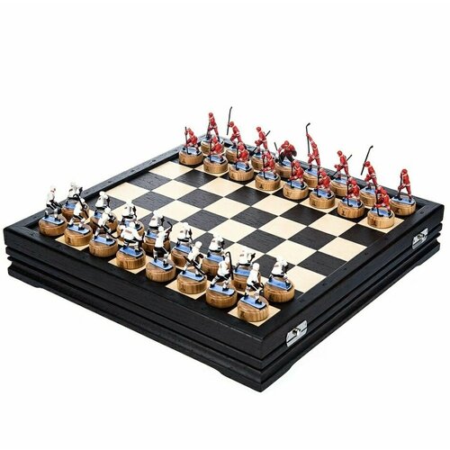 Шахматы деревянные с металлическими фигурами Хоккей 37х37 см