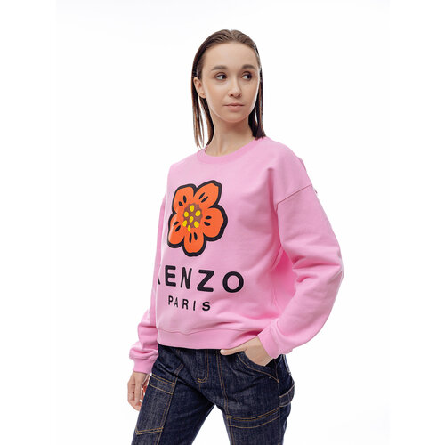 Свитшот KENZO, размер S, розовый черный блейзер с отложным воротником paris kenzo