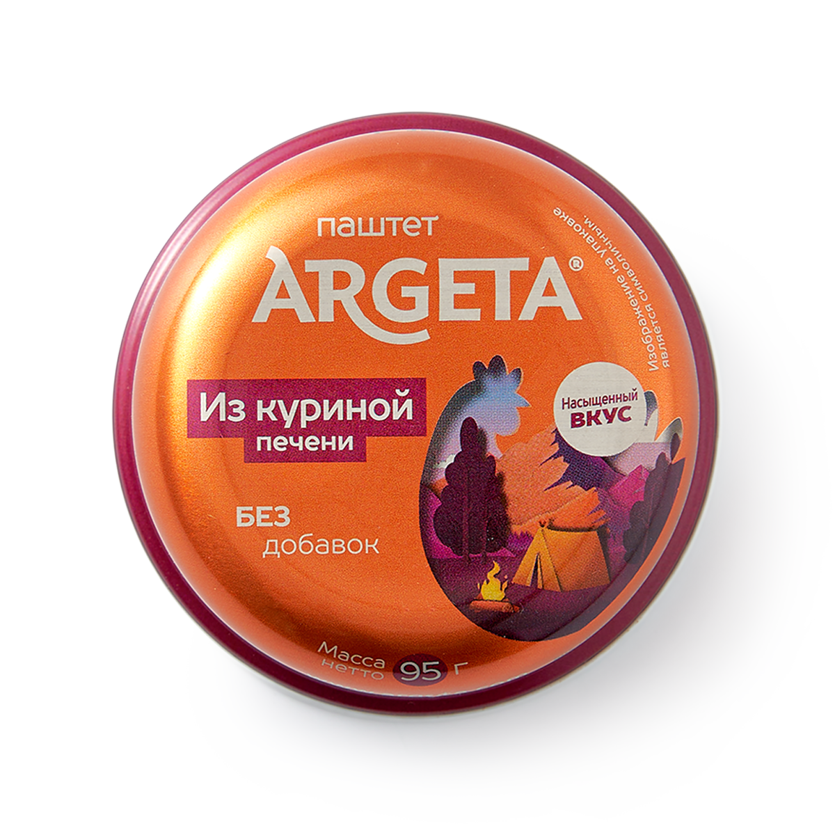 Паштет Argeta, из куриной печени, без добавок, в ламистере, 95 г