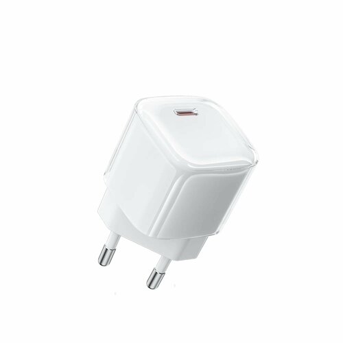 Сетевое зарядное устройство Wiwu EU/Jello 35W QC+PD, GaN Fast Charger Wi-U018 White сетевое зарядное устройство native union fast gan charger pd 30w белый размер one size