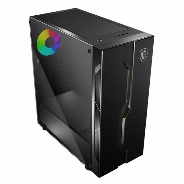 Корпус MSI MAG VAMPIRIC 010X Mid-Tower, ATX, 1xUSB 3.0, 2xUSB 2.0,1xARGB Fan, 1 to 4 LED HUB, Tempered Glass Window, Brown Box (652630)