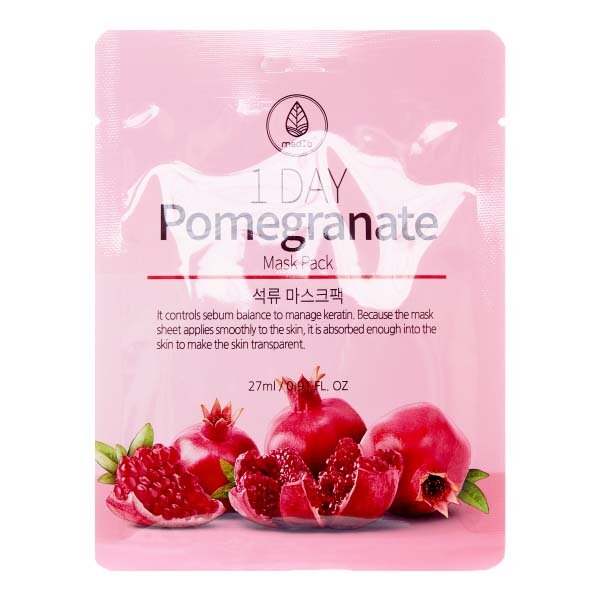 Маска тканевая для лица MEDB 1 day pomegranate с экстрактом граната, 27 мл - фото №13