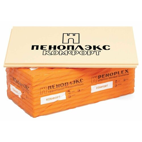 Пеноплэкс Комфорт XPS Г4 1185х585х30мм (шт.) / Пеноплэкс Комфорт экструдированный пенополистирол Г4 1185х585х30мм (шт.)