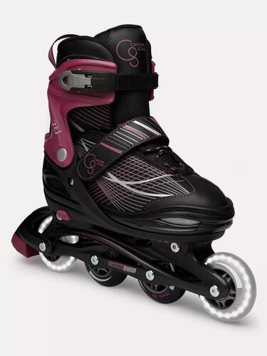 Изображение товара Роликовые коньки детские для мальчика, раздвижные, бордовые