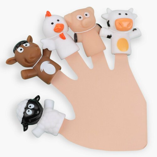 Набор игровой 5 пр пластик Пальчиковый театр Животные фермы Kiddy 699₽
