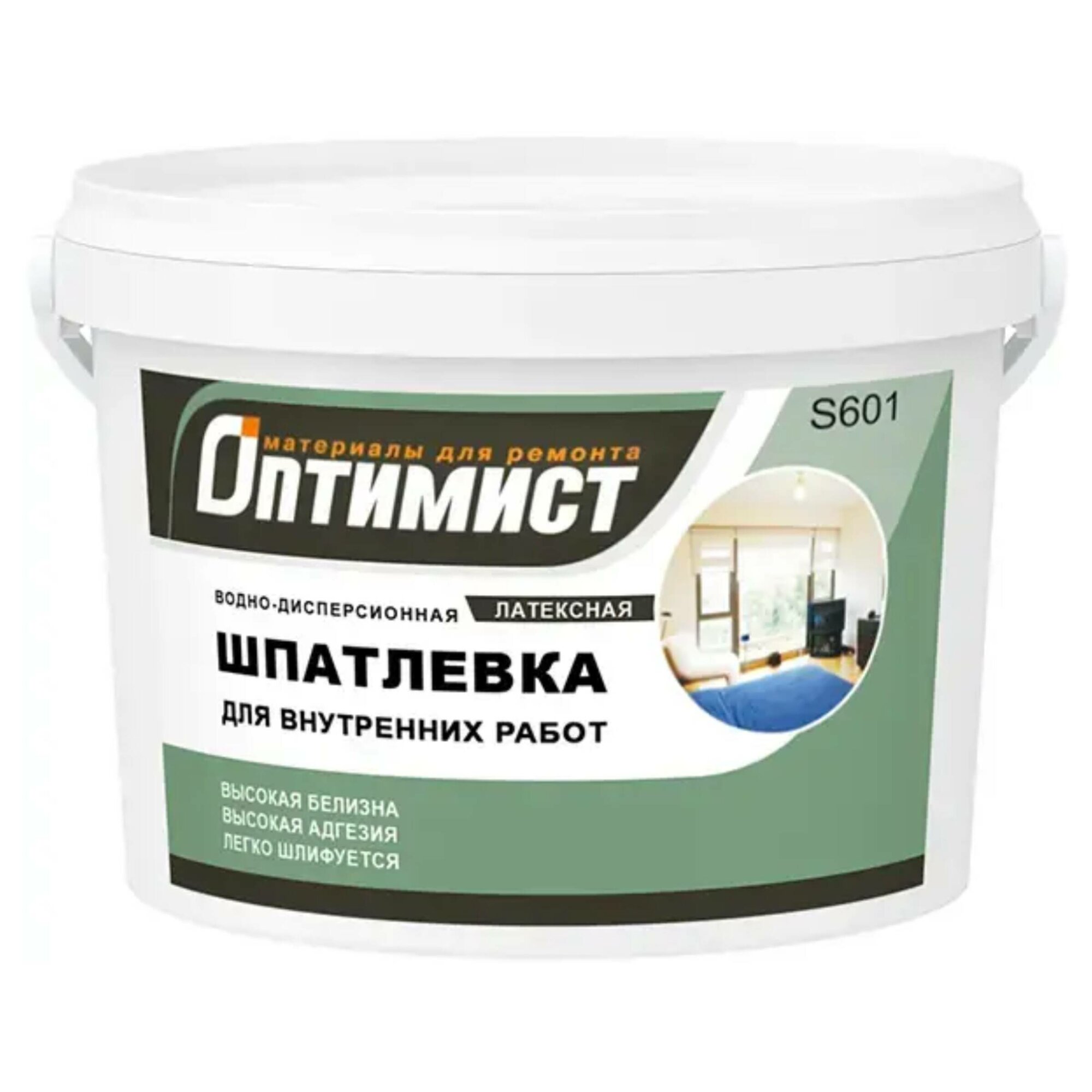 Шпатлевка оптимист для внутренних работ 1 5кг S601 OPS000