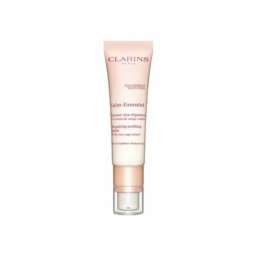 Бальзам для лица и тела Clarins Calm-Essentiel Repairing Soothing Balm восстанавливающий 30 мл Бальзам, разработанный специально для ослабленных и раздраженных участков кожи, содержит 96% натуральных ингредиентов. Насыщенная, но нежирная текстура не имеет запаха и легко распределяется по коже, моментально устраняя ощущение дискомфорта: сухость, покраснения, жжение, зуд, стянутость, шелушение, обветренность, раздражение, шероховатость. День за днем бальзам питает и восстанавливает кожу лица и тела, а также способствует нормализации ее чувствительности.