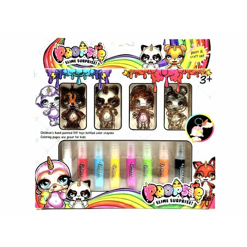 Набор 4 Фигурки Пупси Единорог для создания брелков 999₽