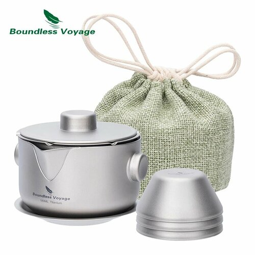 Boundless Voyage Титановый чайник для путешествий 180 мл Зеленый 4840₽