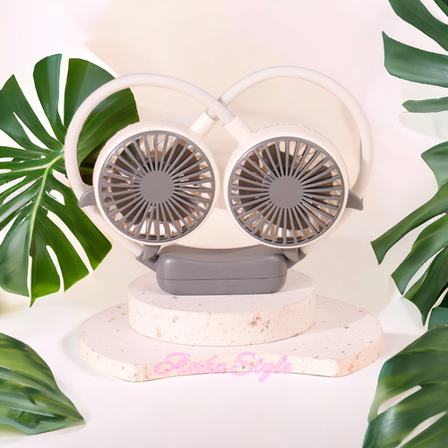 Вентилятор на шею на стол портативный вентилятор с собой белый 74000₽