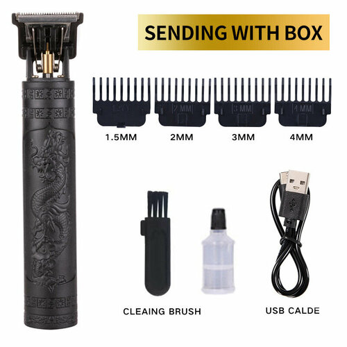 Профессиональная машинка для стрижки волос с белой отделкой Черный длинный дракон из пластика 52200₽