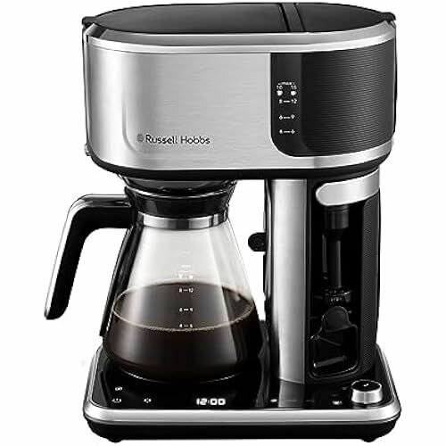 Кофемашина Russell Hobbs Бариста: настройка крепости заваривания функция холодного заваривания вспениватель молока Attentive цифровая сенсорная панель управления (программируемый таймер) Кофемашина с фильтром 26230-56