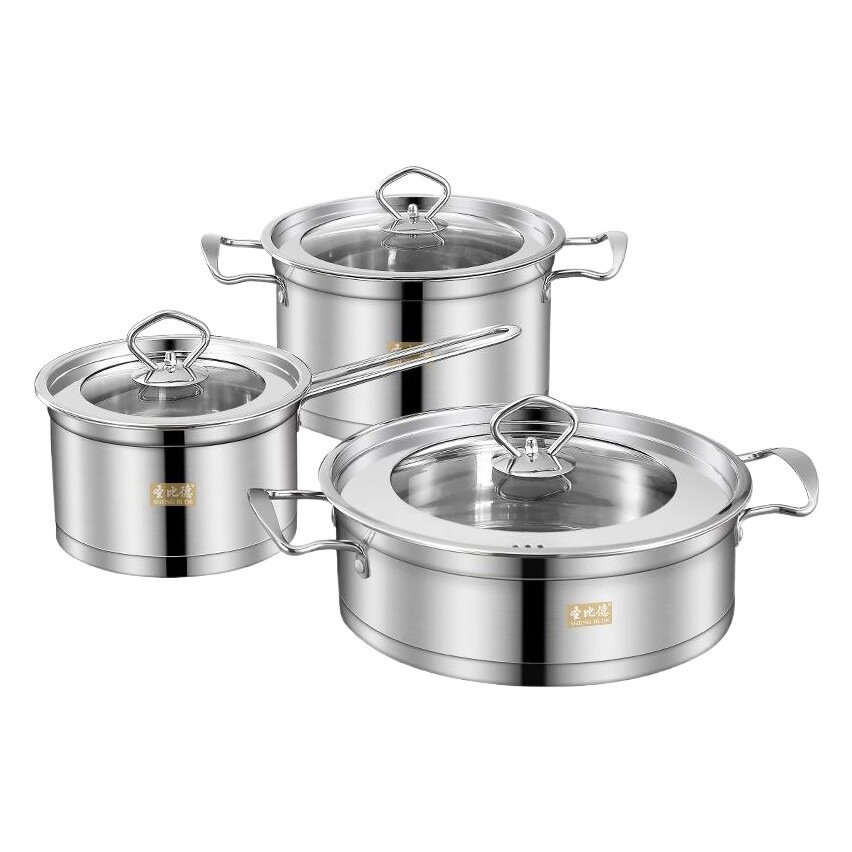 фото Набор кастрюль Saint Bede, нержавеющая сталь, 3 предмета