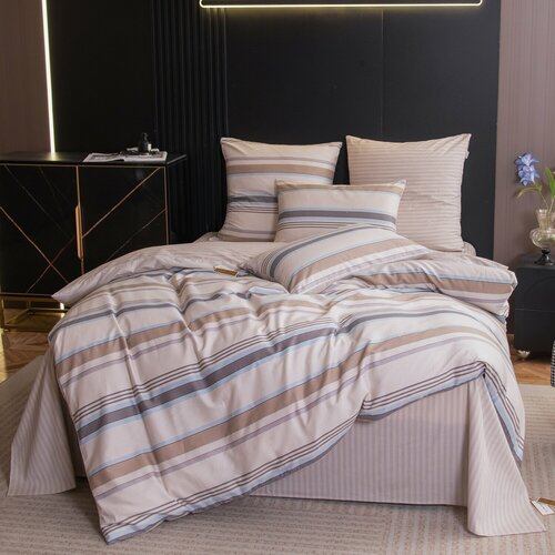 Комплект постельного белья Делюкс Сатин 100% хлопок L630, Евро, наволочки 4 шт