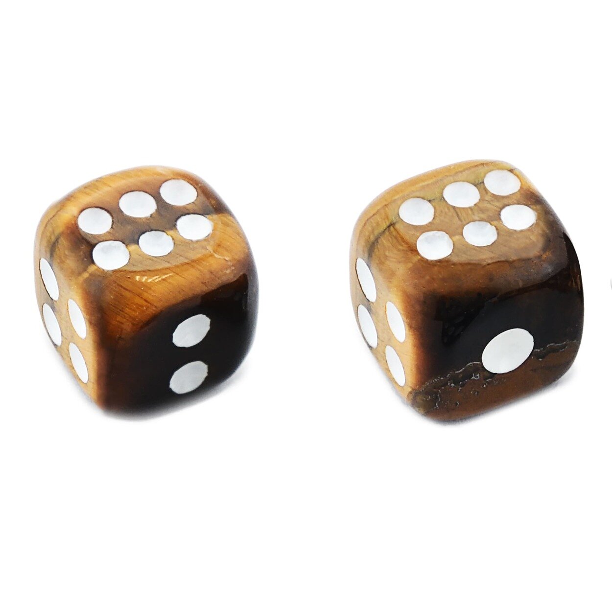 Кости игральные "Гамма" камень, коричневый, 15 мм (2 шт.), StartTime