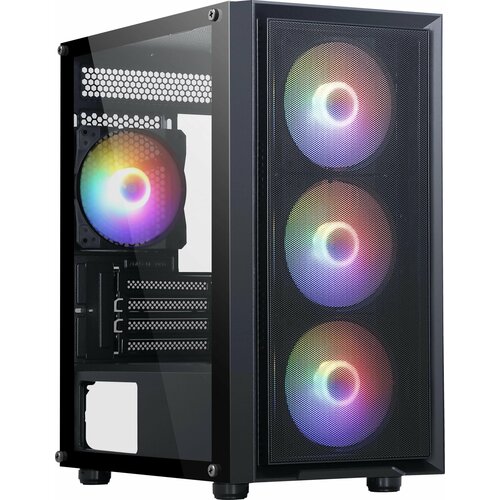 Корпус Accord M203 без БП ATX 2xUSB2.0 1xUSB3.0 1xUSB3.1 audio bott PSU черный