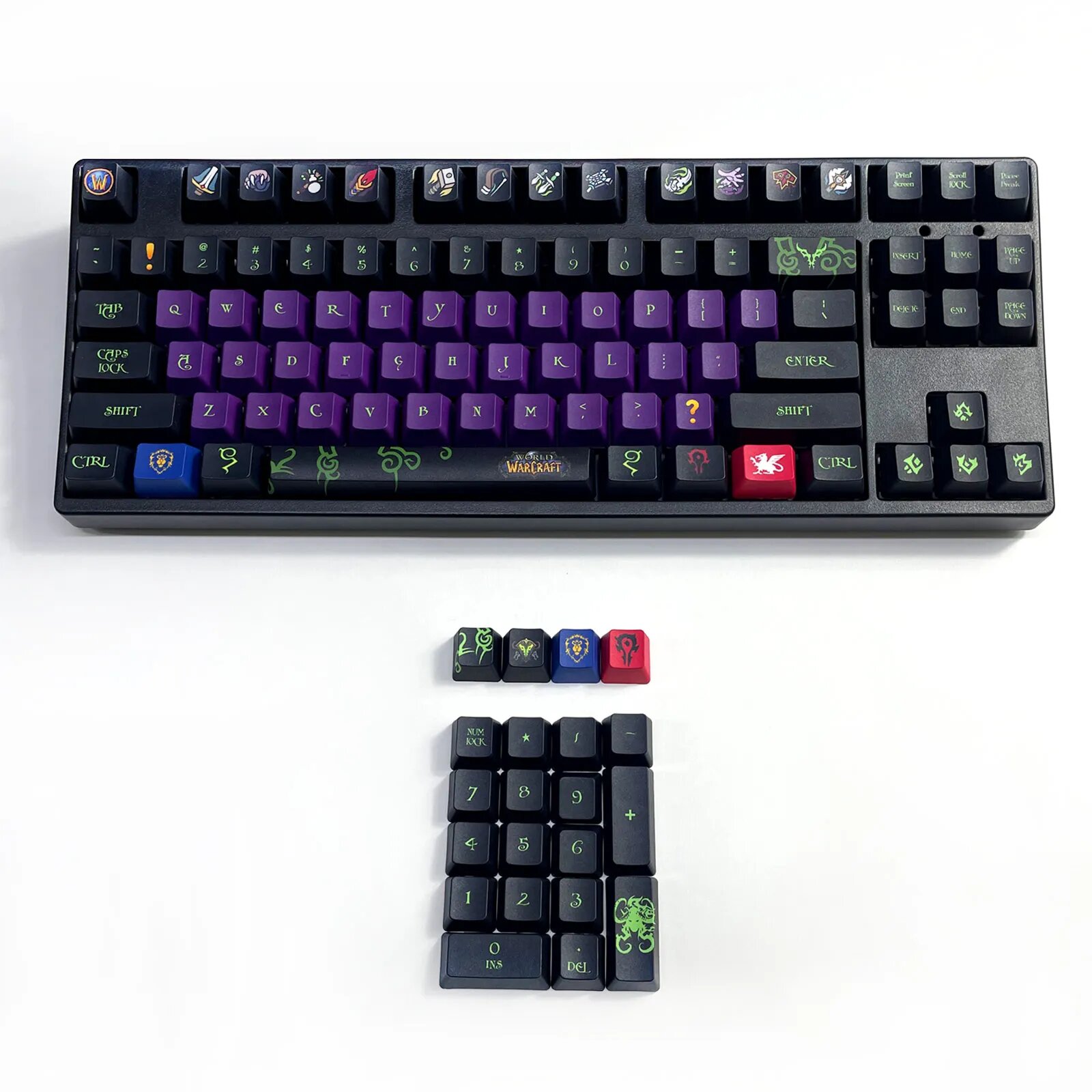 Колпачки для клавиатуры World of Warcraft PBT 108 шт. ManyuDou, OEM Profile