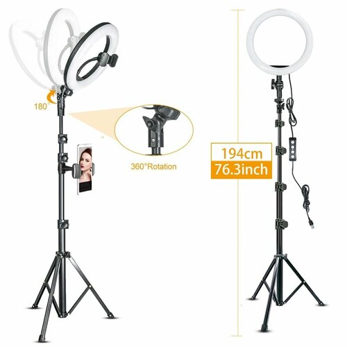 Кольцевая светодиодная лампа 10 дюймов 1042₽