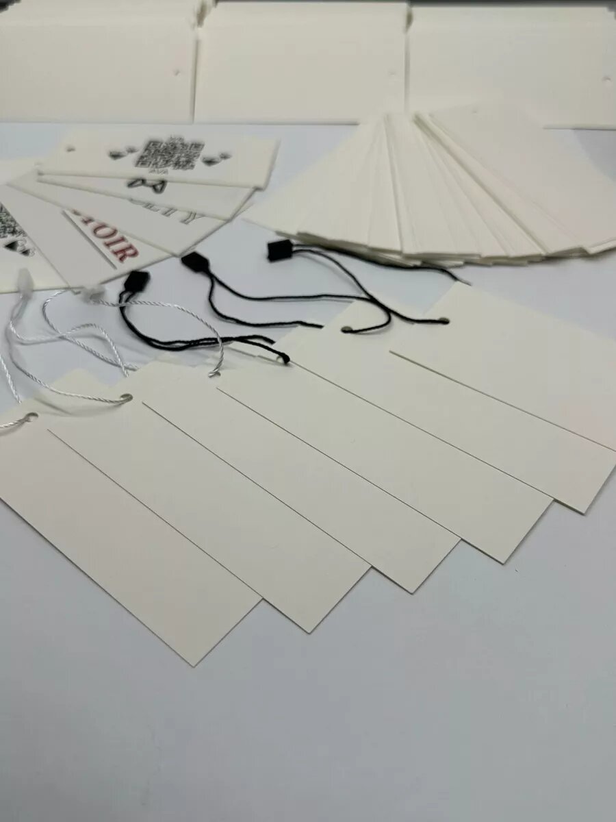 Бирки картонные для маркировки белые, 1000 шт, 50х90 мм — фото 1