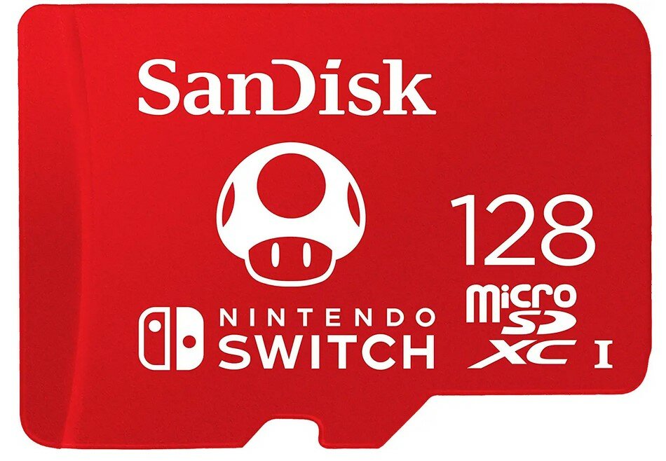 Карта памяти 128Gb MicroSD SanDisk Nintendo Switch (SDSQXAO-128G-GN3ZN)