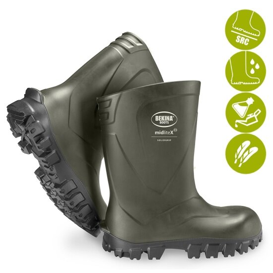 Сапоги Bekina MIDLITE X 04 SolidGrip, цвет green/black, размер EU 42 (рос. 41)