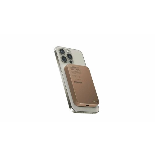 Momax Q.MAG X1 Ultra Slim 13 mm, 20000 mAh, Qi 15W / PD20W Gold