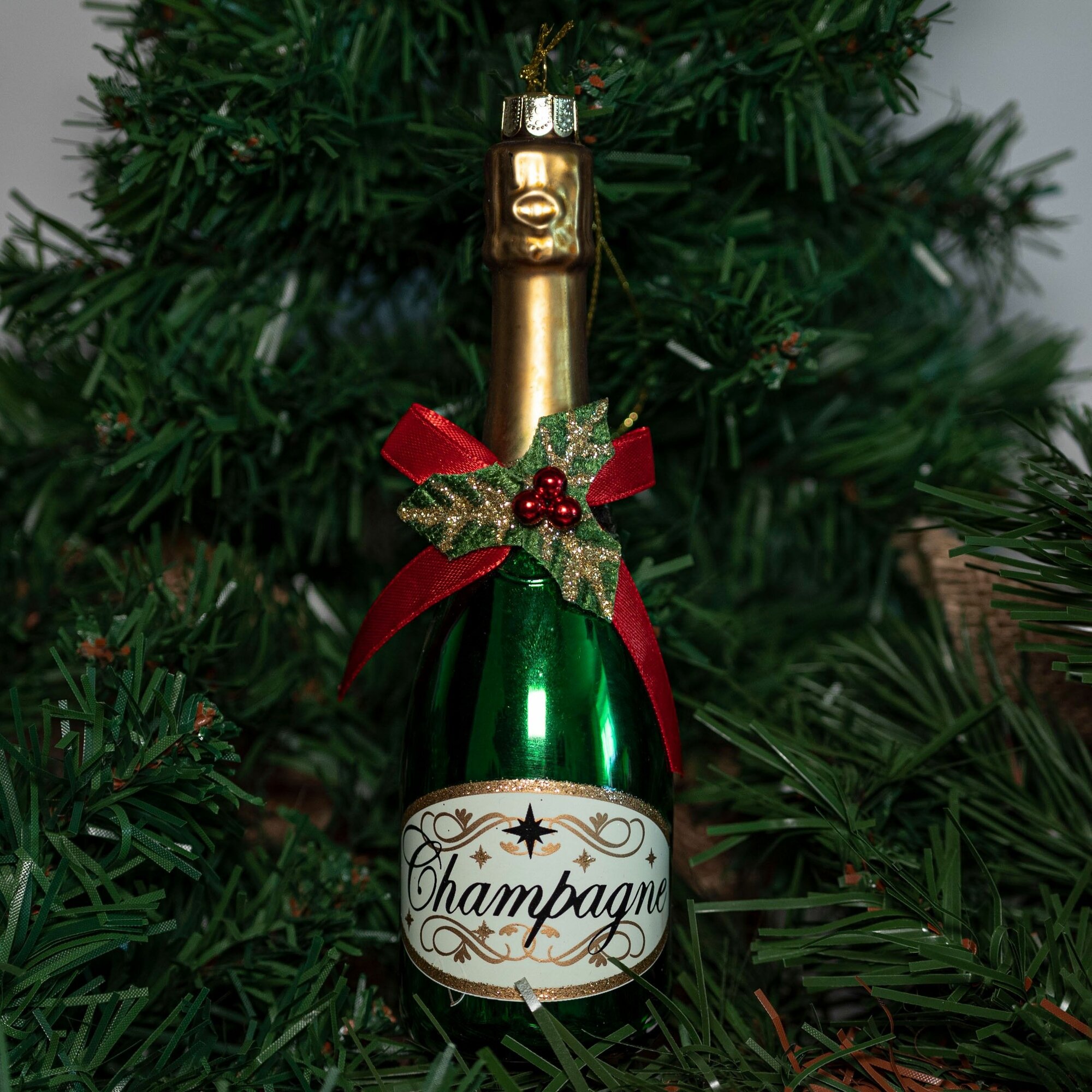 Игрушка на елку Шампанское 16см
