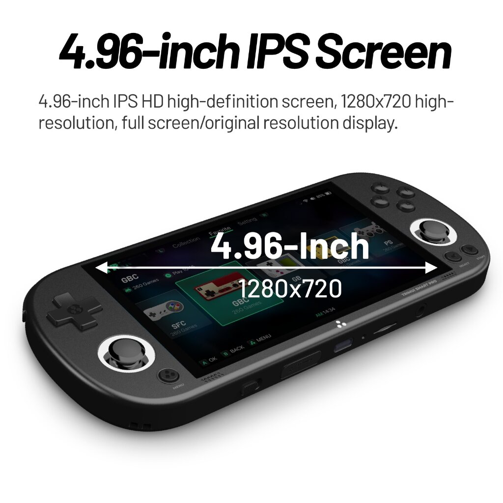 Console 4.96in Screen Video Game Player for Smart Handheld 64G/128G/256G Open Source Machine — фото 1