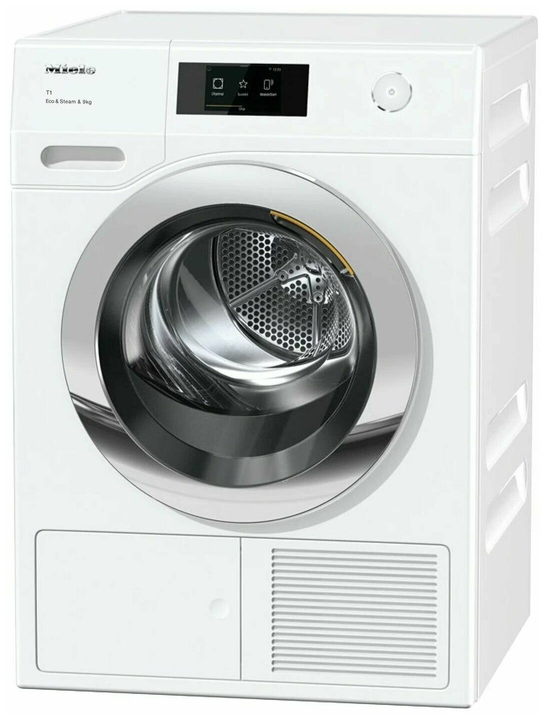 Сушильная машина Miele TCR790WP Chrome Edition, белый лотос , 12CR7902RU, меню на русском языке