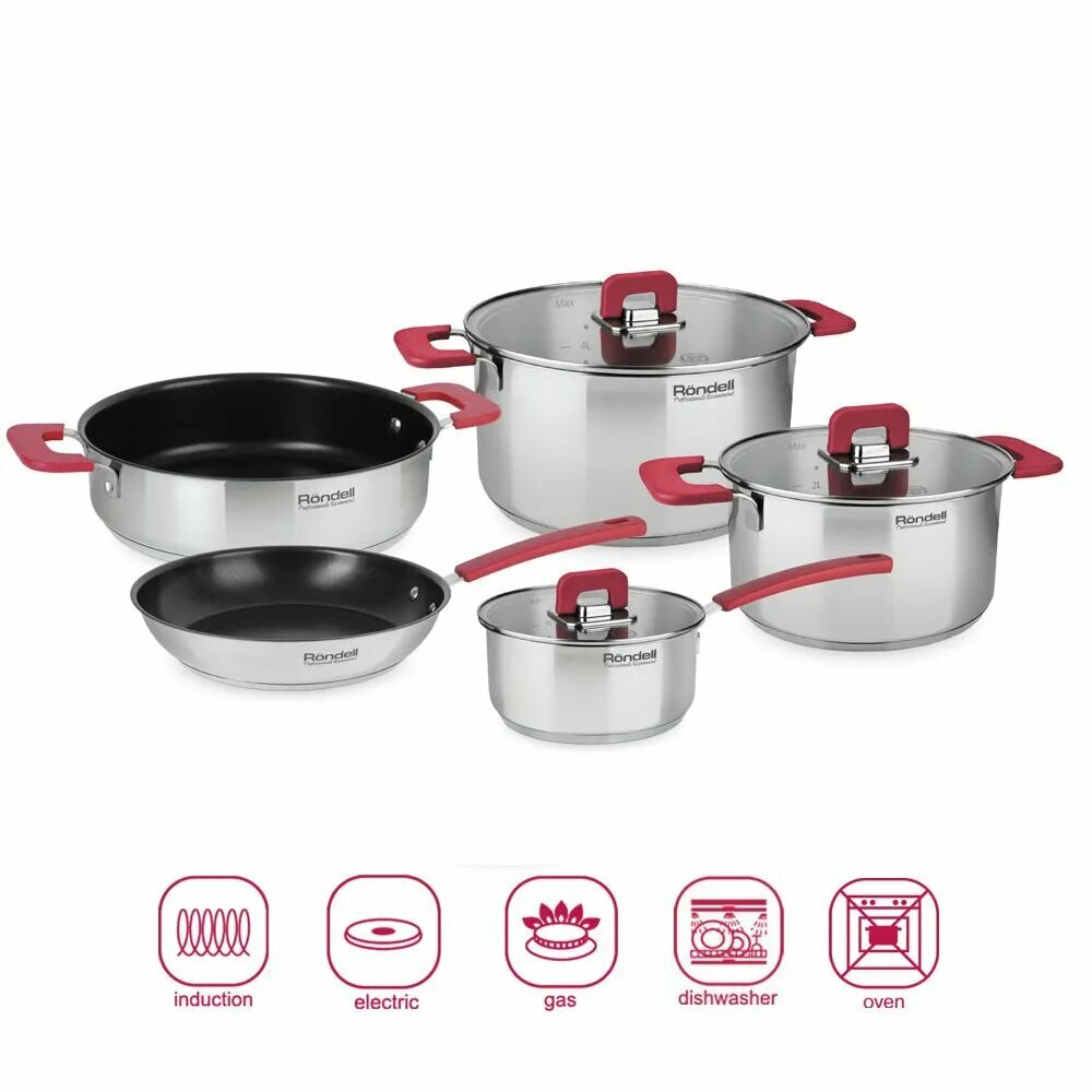 Набор посуды Rondell Savvy, 8 предметов (RDS-1662)