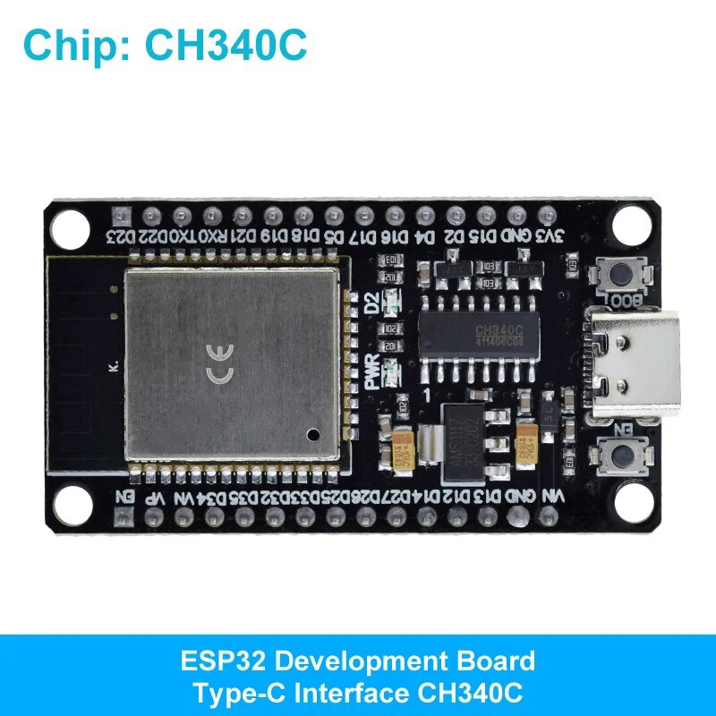 Плата разработки ESP32-DevKitC TZT, Модель 1, Type-C ESP32 CH340C