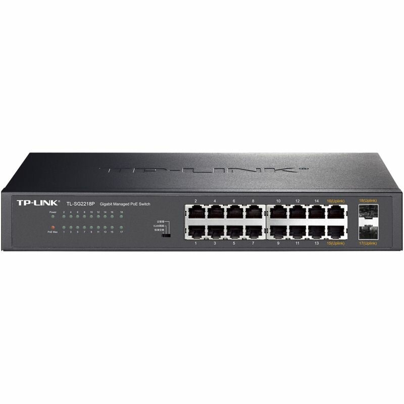 TP-LINK TL-SG2218P Полногигабитный 18-портовый коммутатор PoE с облачным веб-управлением (16 портов PoE + 2 ГБ SFP)