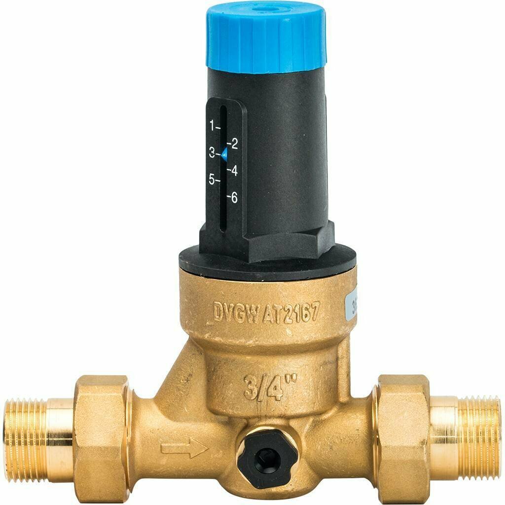 Редуктор давления мембранный WATTS DRV 20N (3/4") 1,5-6 bar c отверстием под манометр (10015771)