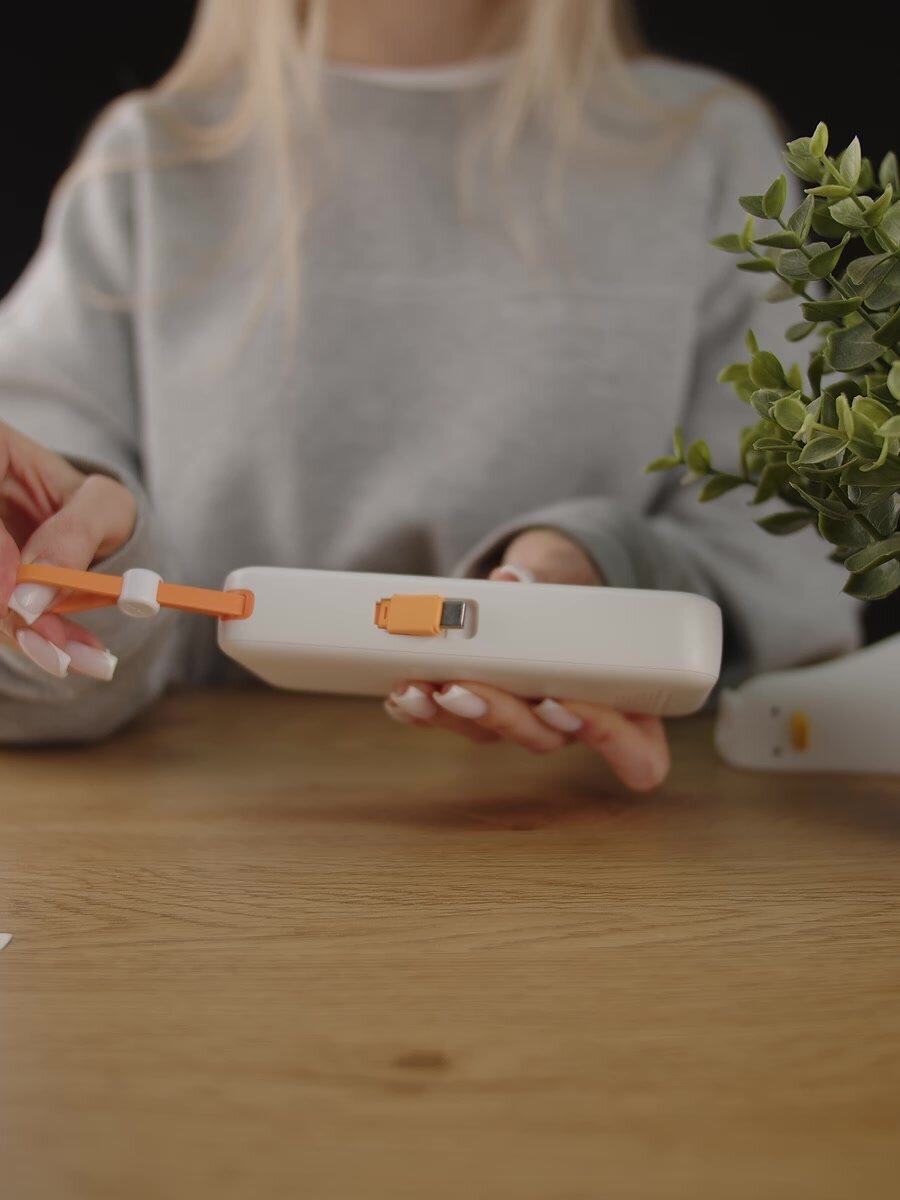 Внешний аккумулятор Power Bank на 30000 mAh, повербанк GEROY, белый — фото 1