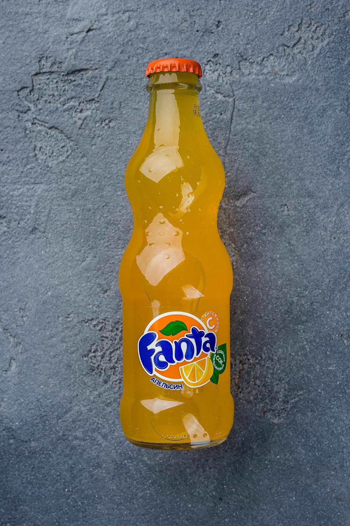 Напитки Fanta, 0.25 л, стеклянная бутылка, 24 шт (Газированный напиток Фанта Апельсин)