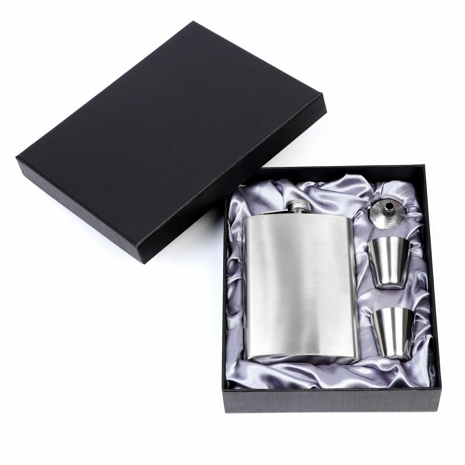 Подарочный набор 4 в 1 Классика : фляжка 270 мл + 2 рюмки 30 мл воронка металл
