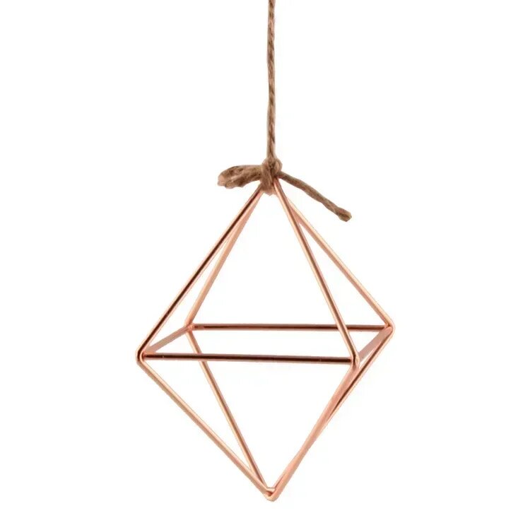 Металлический кронштейн для цветов geometric Rose gold Cube