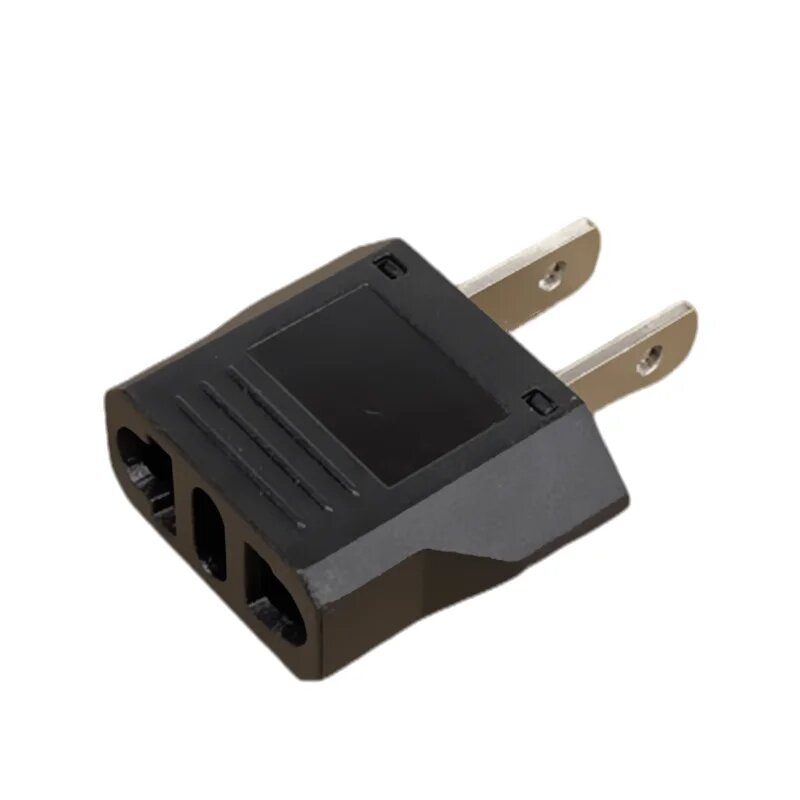 Дорожный адаптер 2-контактный AU US EU, US Plug-Black, 1PCS
