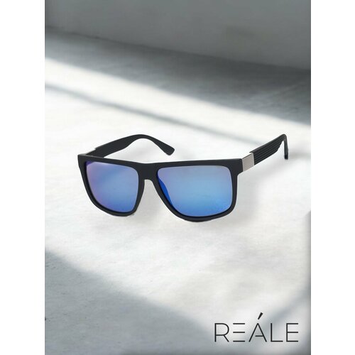 Солнцезащитные очки REALE, черный глянцевый /черный
