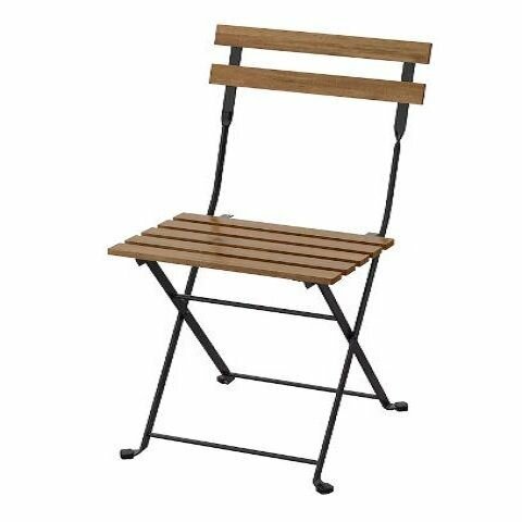 TARNO IKEA Стул садовый складной черный / светло-коричневый