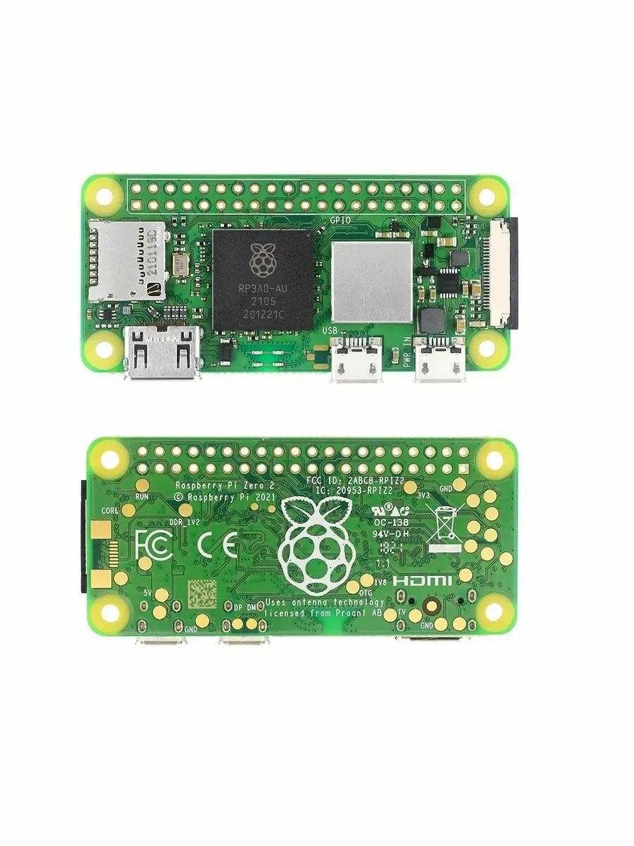 Микрокомпьютер Raspberry Pi Zero 2W мини-пк в сборе — фото 1