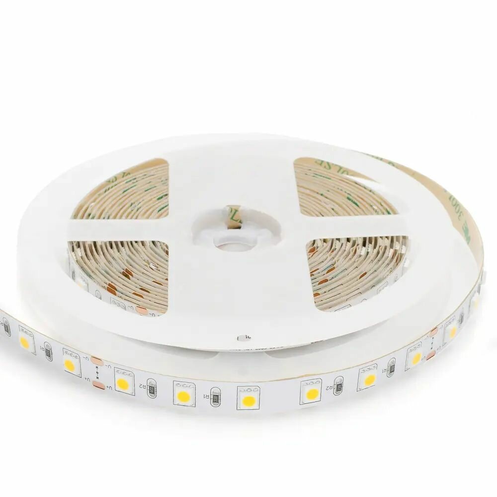 Светодиодная лента для подсветки рабочей зоны SMD 5050 60 диод/15 Вт/м 24 В 10 мм IP20 2 м белый