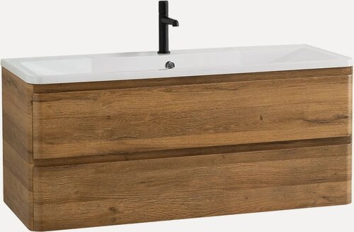 Изображение товара Тумба с раковиной BelBagno Albano 120 подвесная, 120 см, светлое дерево, матовая, из МДФ, с ящиками, раковина для ванной, прямоугольная